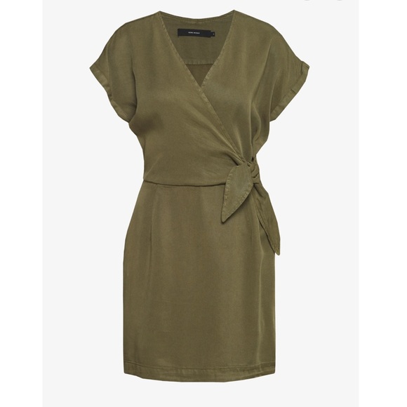 Women's VERO MODA Lisa Faux Wrap Dress, Size Small - Green